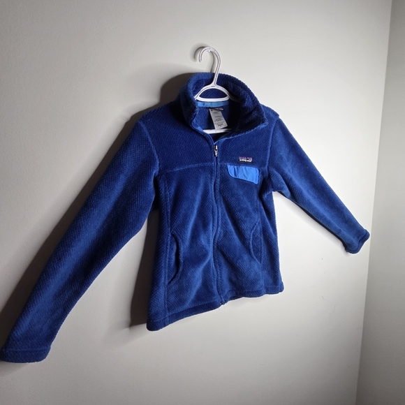 Patagonia - Women's Synchilla Polartec Bright Blue Jacket - Size Small - Picture 2 of 13